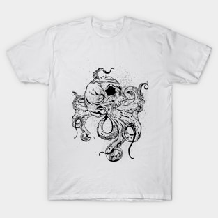 Black skull octopus T-Shirt